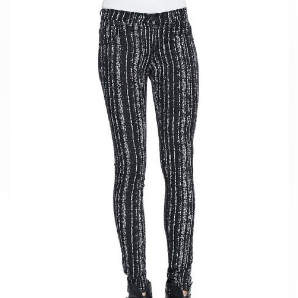 Rag & Bone Black Barcode Skinny Jean Leggings Sz.24 - Picture 1 of 8
